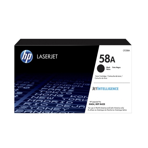 [CF258A] TONER HPINC 58A NEGRO LASERJET M404/428 3000 PAGS CF258A