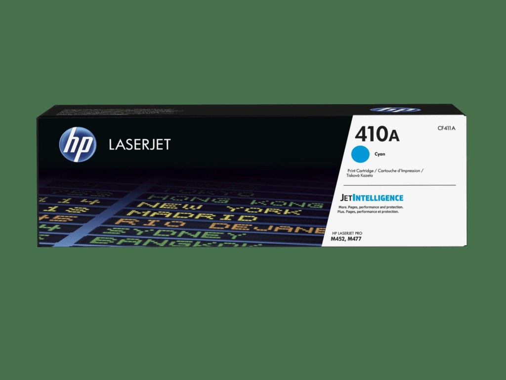 TONER HPINC 410 CYAN LASERJET M452/477 2300 PAG CF411A