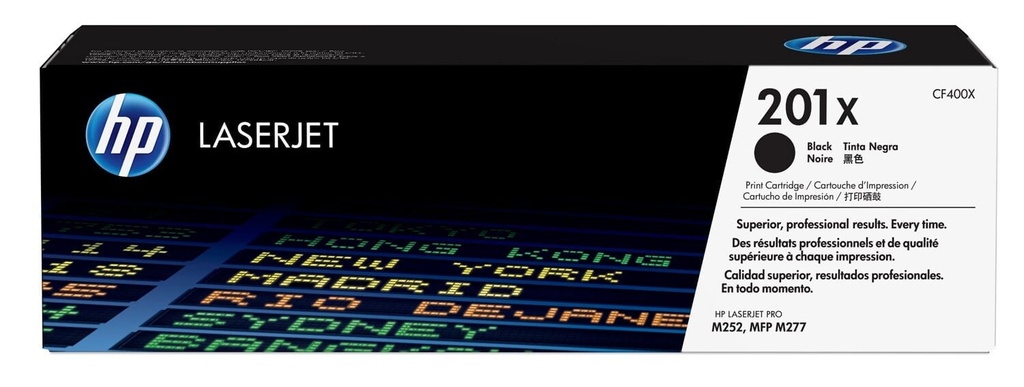 TONER HPINC 201X NEGRO LASERJET M252/227W 2800 PAG CF400X