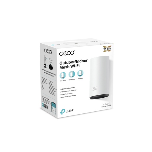 [DECOX50-OUTDOOR] TDOOR(1-PA CK) ROUTER TPLINK DECO X50 EXTERIOR (1 PACK ) SISTEMA WIFI DE MAYA AX3000 /IP65/ 2 PTO GE/ POE