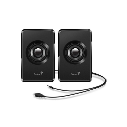 [31730042400] PARLANTE GENIUS SP-U125 NEGRO 3W USB E. AUDIO 3.5MM CONECTOR AURICULARES CONTROL VOLUMEN