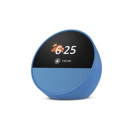 [B0BFC8DR7C] PARLANTE AMAZON ECHO SPOT AZUL RELOJ ALARMA ALEXA PANT. 2.8 / 840268974282