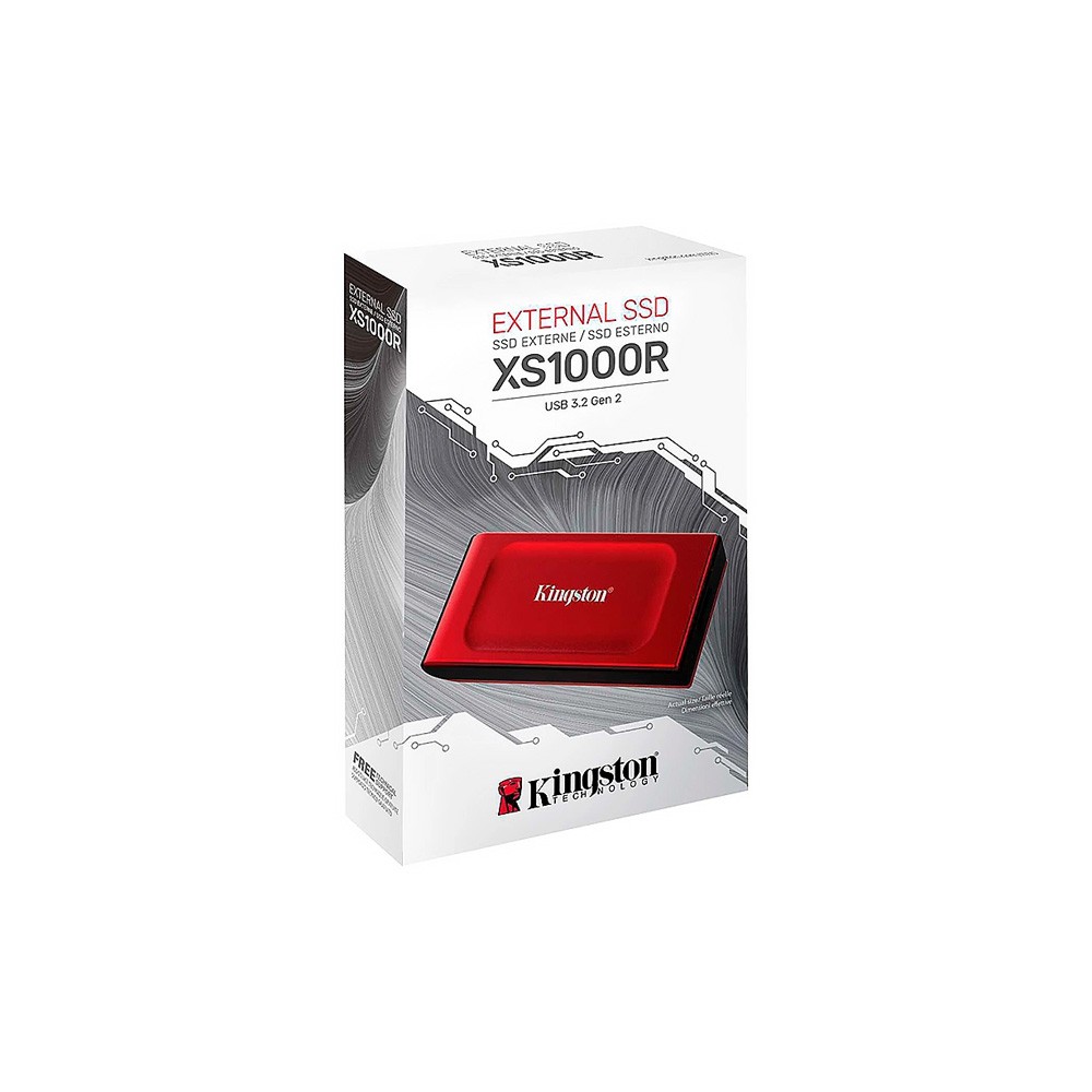 0G SSD/KINGSTON EXTERNO XS1000 RED 1TB USB 3.2 GEN 2 1050MBX/1000MBS NAND 3D