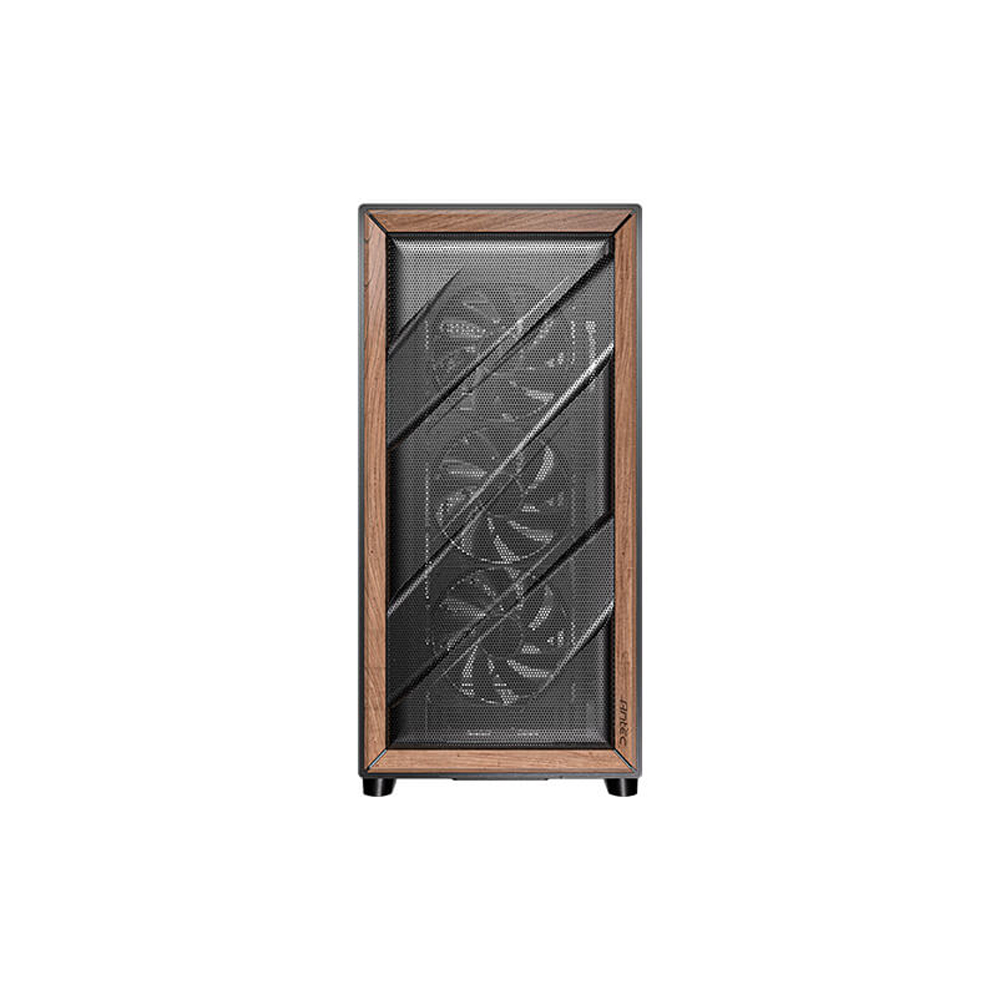 CASE ANTEC/FLUX WOOD BLACK MID TOWER 3X120MM IN FRONT 1X120MM REVERSE FAN 1X140MM REAR