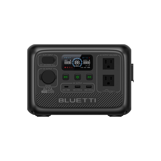 [AC2A#] POWERSTATION BLUETTI/AC2A 204.8WH / BATERIA LITIO LIFEPO4 / 2 TOMAS 120V / USB-A X2 / USB-