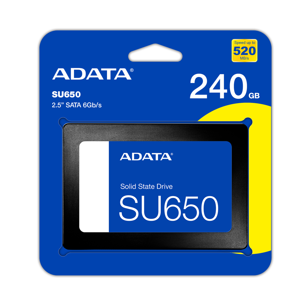 DISCO SSD ADATA 240GB SU650 2.5/SATA 6GB/S /3D NAND/LECTURA 520MB/S /ESCRITURA 450MB/S