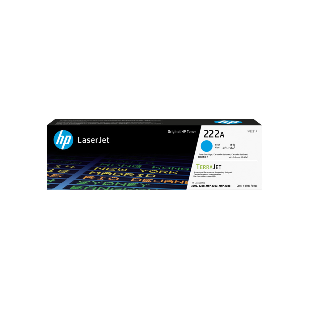 CONSUMIBLE HPINC/TONER 222A CYAN LASERJET 3201/3202/3303 1200 PAG W2221A