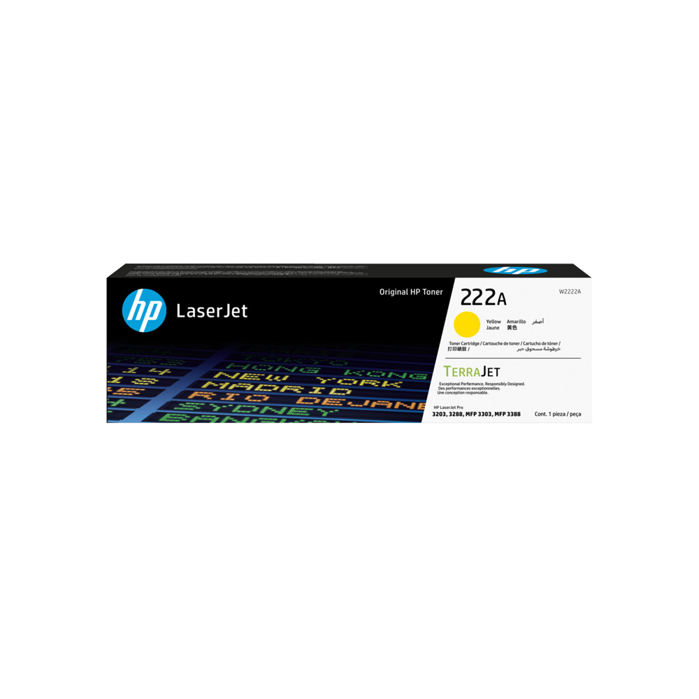 CONSUMIBLE HPINC/TONER 222A AMARILLO LASERJET 3201/3202/3303 1200 PAG W2222A