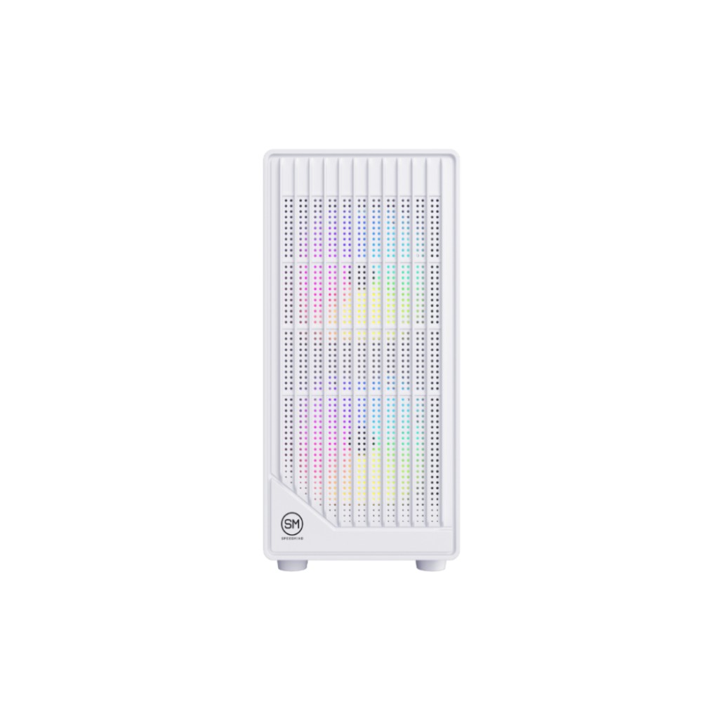 CASE SPEEDMIND/MIDTOWER GAMER 3X120 MM FAN VIDRIO TEMPLADO BLANCO