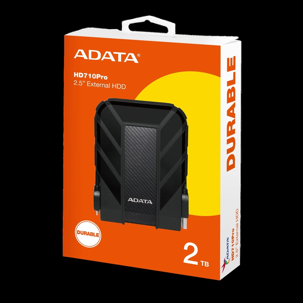 DISCO EXTERNO ADATA HD710P 1TB NEGRO USB3.1, IP68, AGUA, POLVO, MIL-STD-810G 516.6 GOLPES