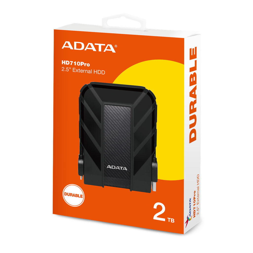 DISCO EXTERNO ADATA HD710P 1TB NEGRO USB3.1, IP68, AGUA, POLVO, MIL-STD-810G 516.6 GOLPES