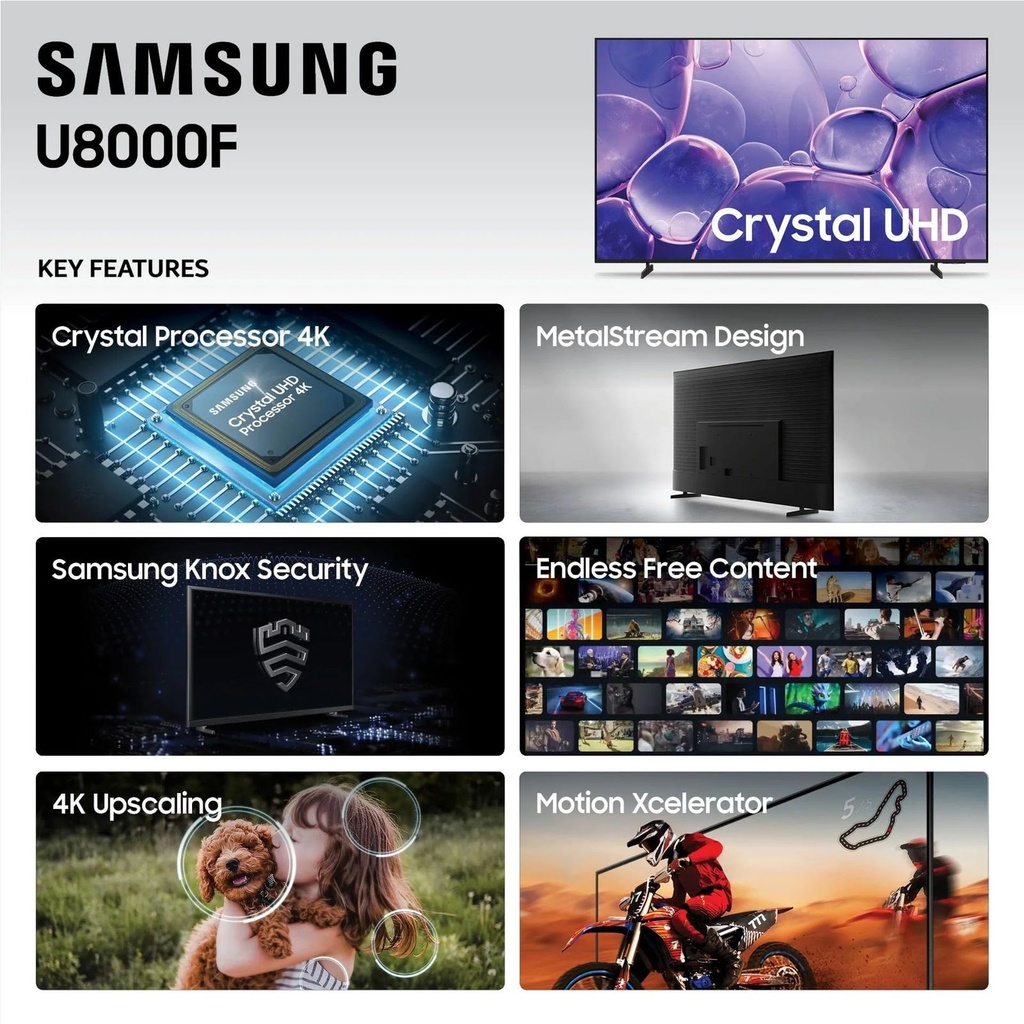 TELEVISORES SAMSUNG UN70U8000FPXPA 70 PULG SMART TV LED 4K UHD/HDMI/USB/BLUETOOTH/WIFI