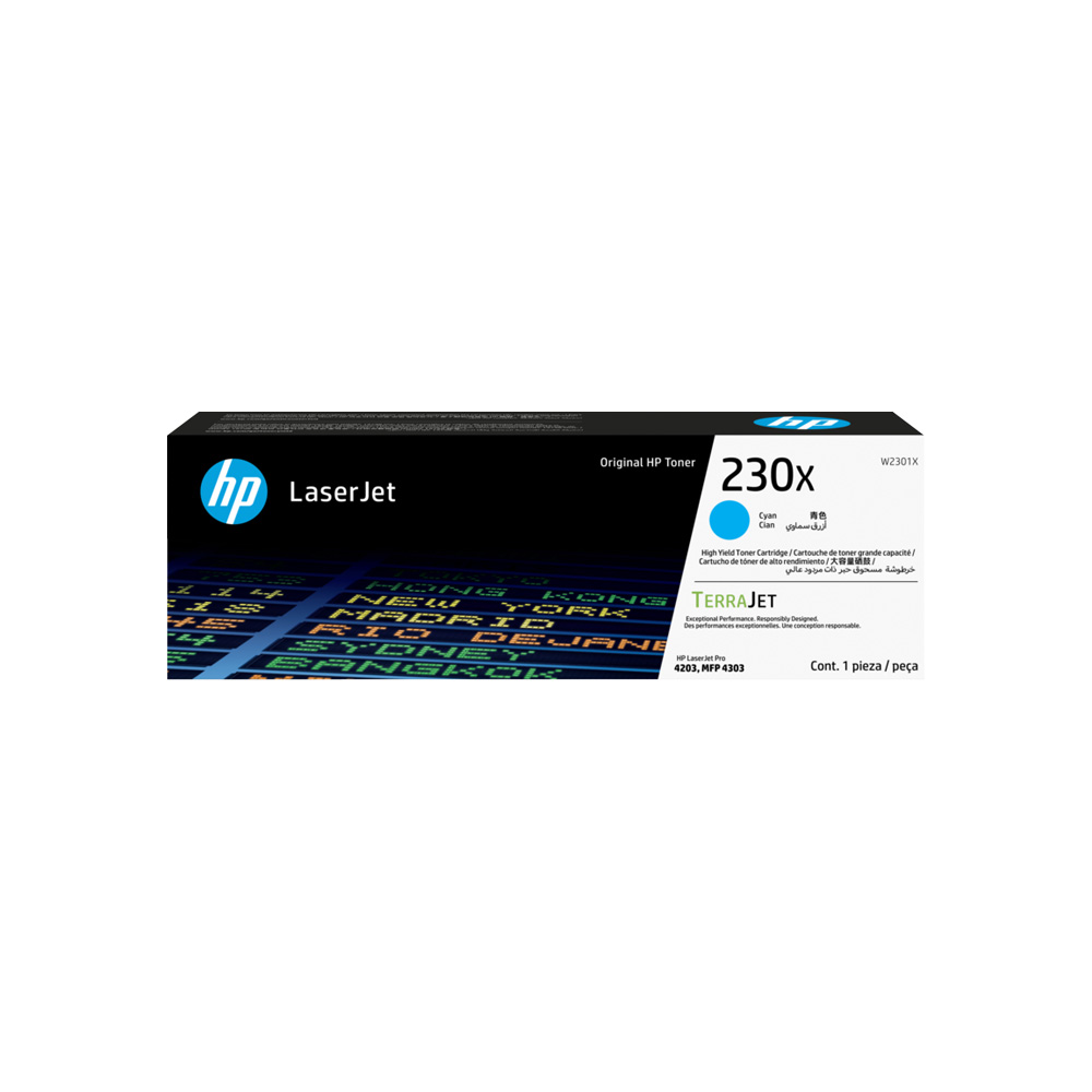 CONSUMIBLE HPINC/TONER HPINC 230X CYAN LASERJET 4203/4303 5500 PAG W2301X