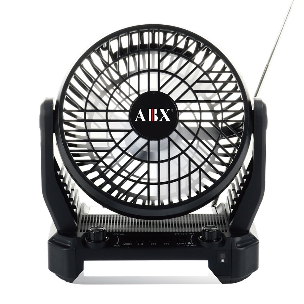 PARLANTE AUDIOBOX/VENTILADOR PORTATIL RECARGABLE RFX-30 FM RADIO BLUETOOTH CARGA SOLAR
