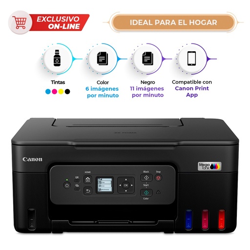 [6708C004AB] IMPRESORA/CANON PIXMA G3180 MULTIFUCION WIFI DUPLEX 11 IPM/6 IPM COLOR TINTA GI-11 PANTALLA 3.4CM