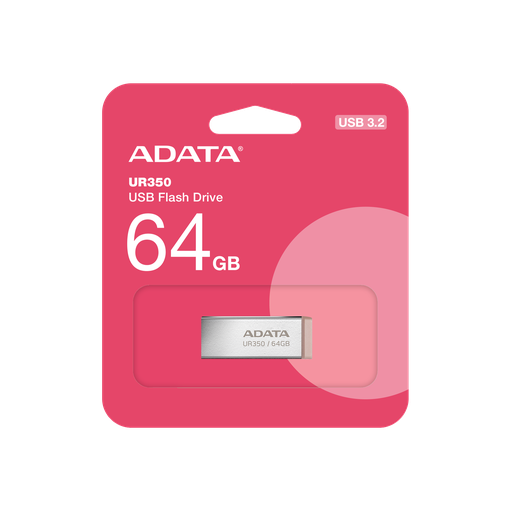 [S21-ADAFLAUSBUR350-64G-RSR/BK] FLASHMEMORY/ADATA UR350 USB FLASH 64GB METAL USB 3.2 GEN1