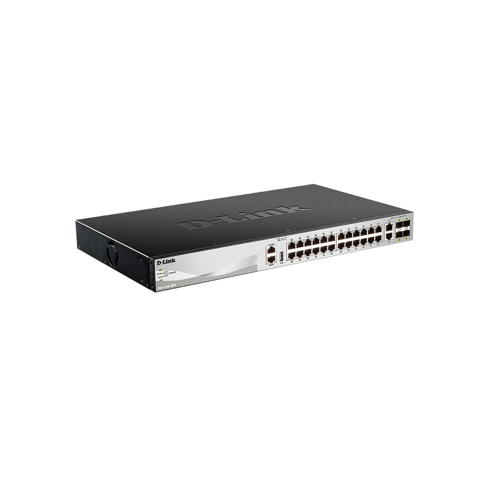 SWITCHES DGS-3130-30TS-L3- 24PTOS 10/100 MBPS – 2PTOS 10GB-BT – 4PTOS SFP PLUS 10GBFP PLUS
