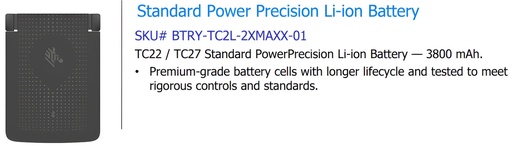 [BTRY-TC2L-2XMAXX-01] ACCESORIO ZEBRA/BATERIA ESTANDAR 3800 MAH PARA TC22-TC27