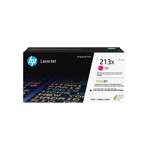 [W2133X] CONSUMIBLE HPINC//TONER 213X MAGENTA ALTO RENDIMIENTO LASERJET 5700/5800/6700/6800 6000PAG W2133X