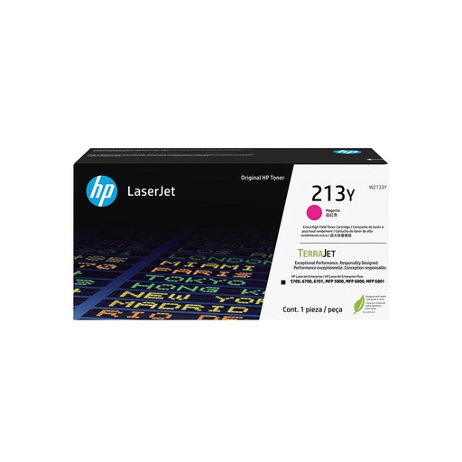 [W2133Y] CONSUMIBLE HPINC//TONER 213Y MAGENTA RENDIMIENTO SUPERIOR LASERJET 5800/6700/6800 12000P W2133Y