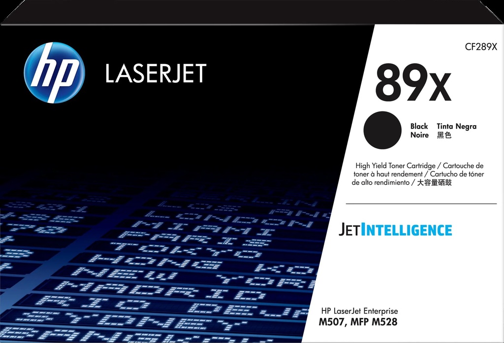 CONSUMIBLE HPINC//TONER 89X NEGRO ALTO RENDIMIENTO LASERJET M507/M528 10000 PAG CF289X
