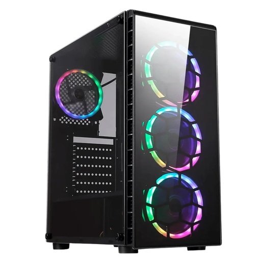 [SMGSM13] CASE SPEEDMIND/MICRO ATX ITX GAMING WITH GLASS SIDES USB.3.0 USB 2.0 HD AUDIO 5 ARGB FANS NO PSU