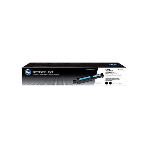 [W1103AD] CONSUMIBLE/HPINC KIT DE RECARGA DE TONER ORIGINAL HP LASER 103AD NEGRO W1103AD 2500X2 PAG