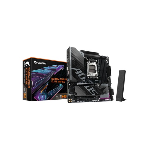 [B840MAELITEWIFI6E] MAINBOARD GIGABYTE B840M AOURUS ELITE WIFI6E MICRO ATX AM5 DDR5 WIFI 6