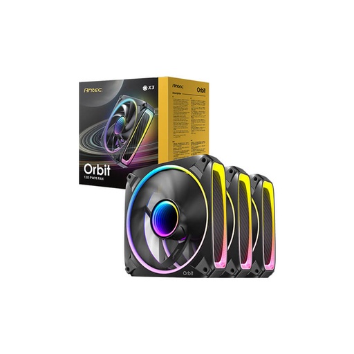 [ORBIT120ARGB-3PK] FAN ANTEC/ORBIT 120 ARGB 4-PIN 3-PIN LED/3 IN 1 PACK