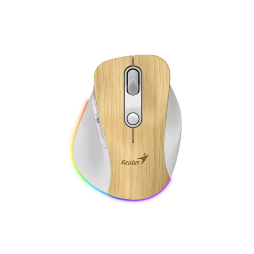 [31030039407] MOUSE GENIUS/WIRELLES MINI ERGO 9000S PRO PINE WOOD RECARGABLE DUAL BT Y 2 4GHZ RGB DPI 800 A 2