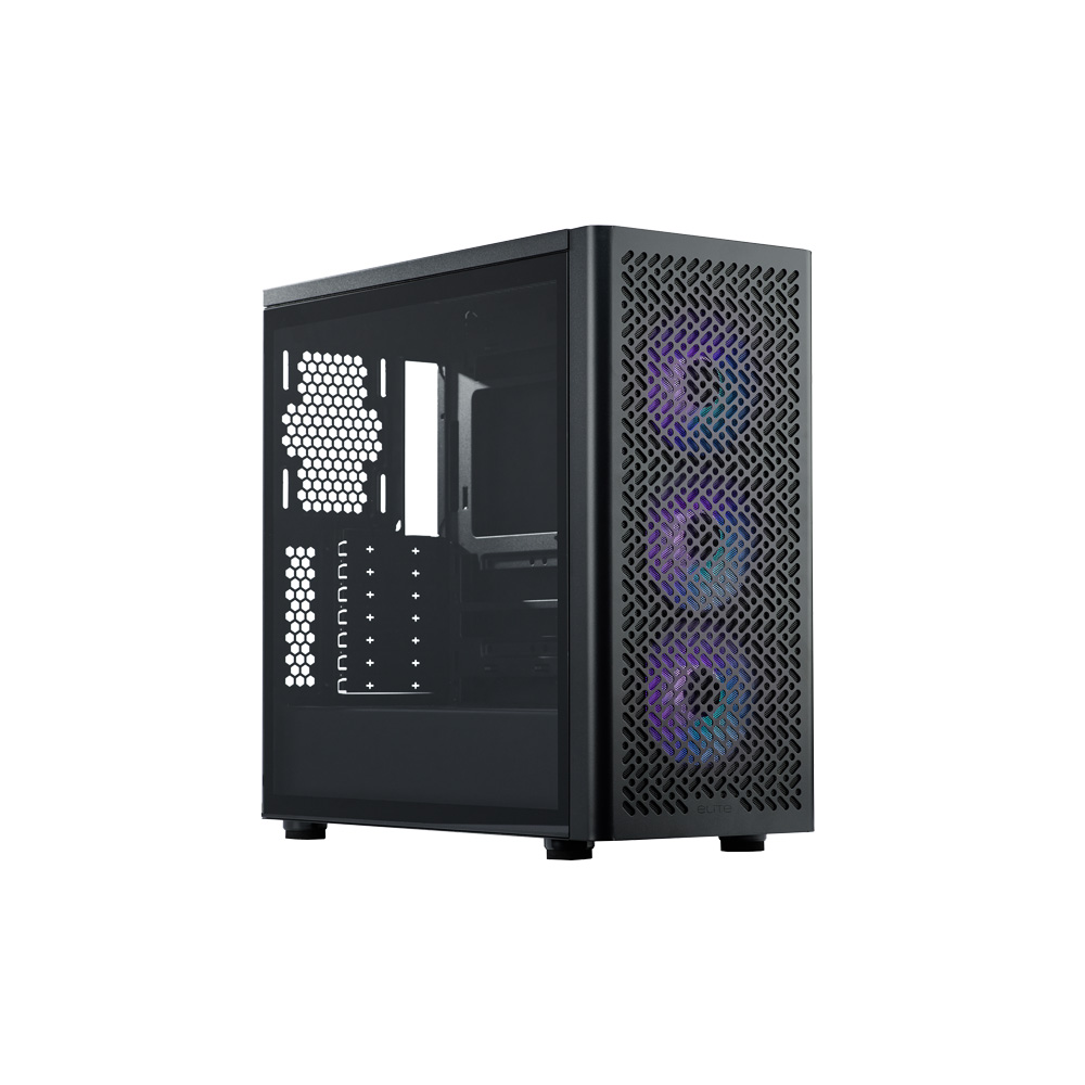 CASE COOLER MASTER/E502 MID TOWER BLACK BUNDLE FUENTE 650W GOLD – AIR COOLER HYPER 411 ARGB