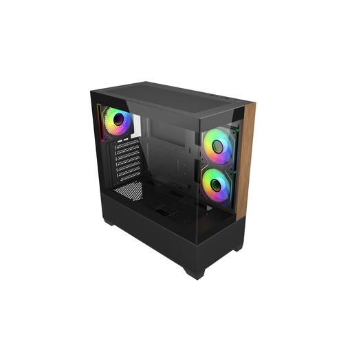 [E690-KHNN75-SA0] CASE COOLER MASTER/E690 MID TOWER BLACK WOOD BUNDLE FUENTE 750W GOLD – AIR COOLER 212 SPECTRUM