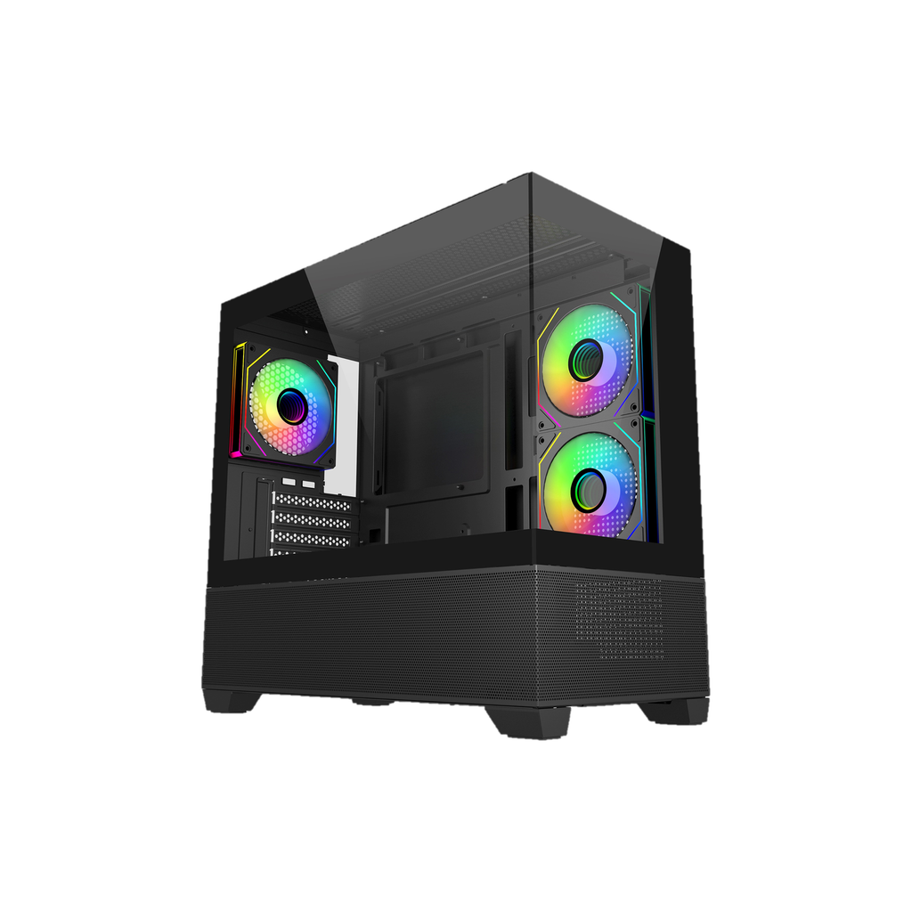 [E490-KHNN-S00] CASE COOLER MASTER/MINI TOWER ELITE 490 BLACK 1X120MM ARGB 2X120MM SIDE MOUNT