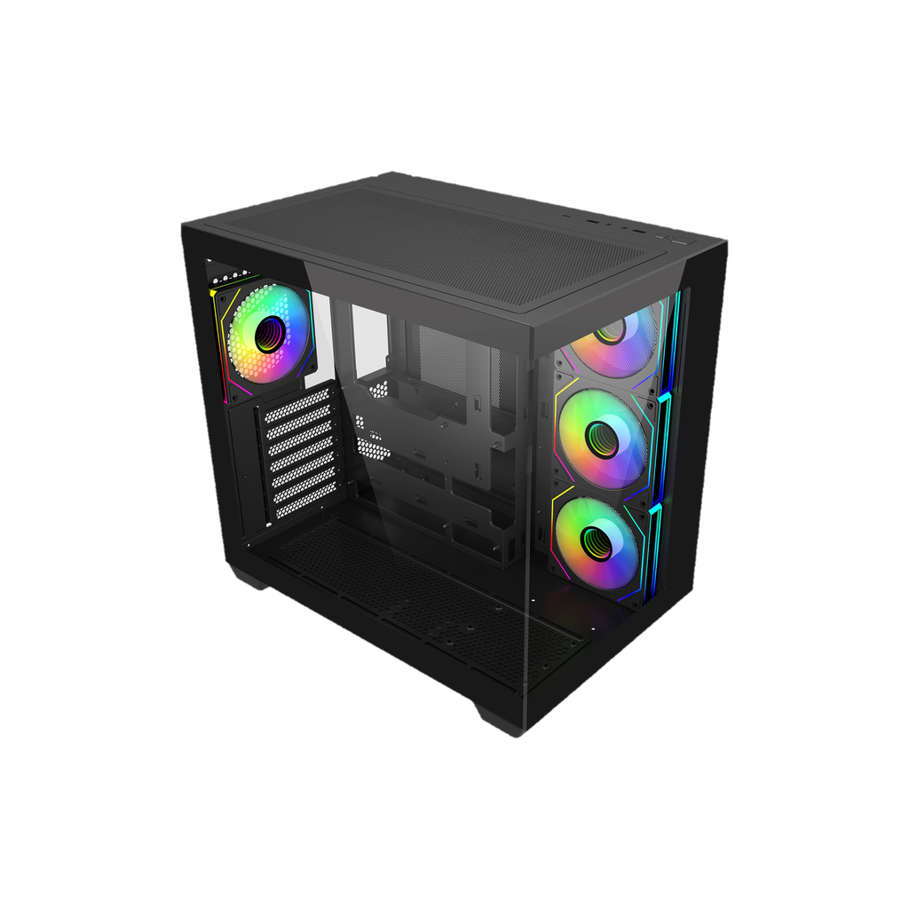 CASE COOLER MASTER/E681 MID TOWER BLACK WOOD BUNDLE FUENTE 750W GOLD – AIR COOLER 212 SPECTRUM