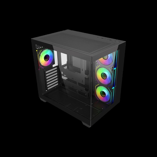 [E681-KHNN75-SA0] CASE COOLER MASTER/E681 MID TOWER BLACK WOOD BUNDLE FUENTE 750W GOLD – AIR COOLER 212 SPECTRUM