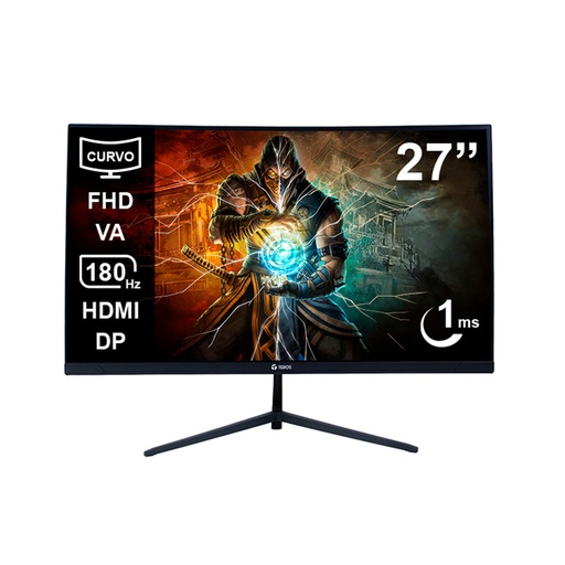 [TE-2787G] MONITOR TEROS TE-2787G 27 PULG GAMING CURVO FHD 1920X1080 180 HZ – 1MS AUDIO OUT 1HDMI 1DP
