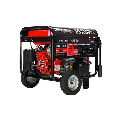[T-DS4500DX] PROMO 2X1 GENERADOR DUROSTAR/PORTATIL DS4500DX DUAL FUEL PROPANO/GASOLINA 4500W ELECTRIC START