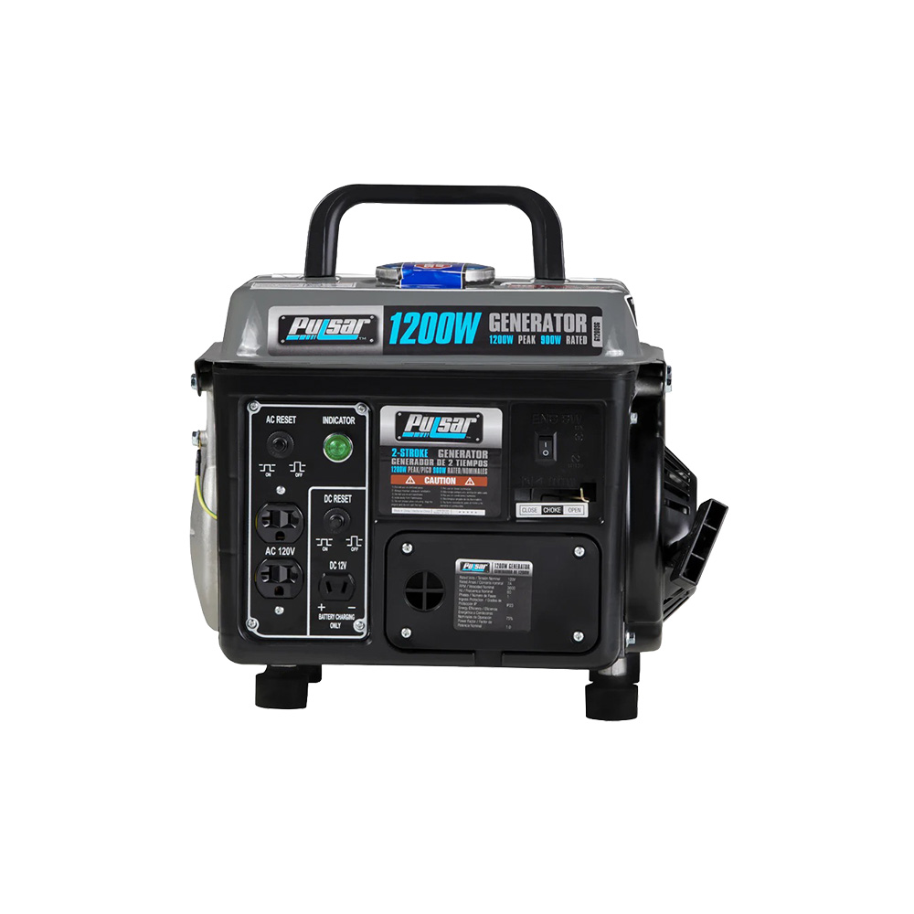 PROMO 2X1 GENERADOR PULSAR/PORTATIL G1200SG GASOLINA 2 CICLOS 1200W RETROCESO ELECTRICO NEGRO/GRIS
