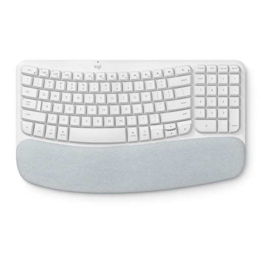 [920-012278] TECLADO LOGITECH/WAVE KEYS/WIRELESS/ERGONOMICO/REPOSAMANOS/INCLY. NUM-PAD/ HASTA 3 DISPTVOS/NEGRO
