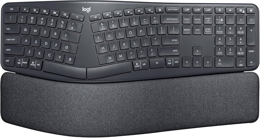 TECLADO LOGITECH/ERGO K860/WIRELESS/ERGONOMICO/REPOSA MUNECAS/NEGRO