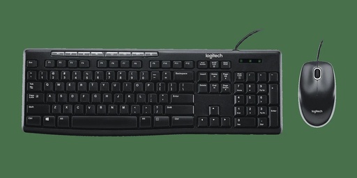 [920-002716] COMBO LOGITECH/TECLADO Y MOUSE MK200/USB/ALTURA AJUSTABLE/NUM-PAD/TECLAS CONCAVAS
