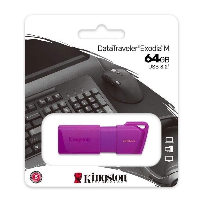 FLASHMEMORY KINGSTON/DATATRAVELER EXODIA M 64GB USB3.2 PURPLE