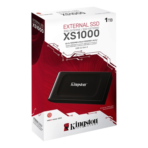 [S21-KINSSDEXTSXS1000/1000G] SSD KINGSTON/EXTERNO XS1000 1TB USB 3.2 GEN 2 1050MBX/1000MBS NAND 3D