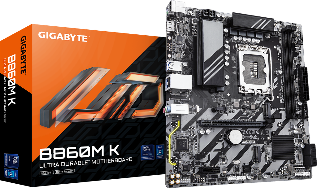 [B860M-K] MAINBOARD GIGABYTE B860M-K 2XDDR5 DIMM LGA1851 MICRO ATX