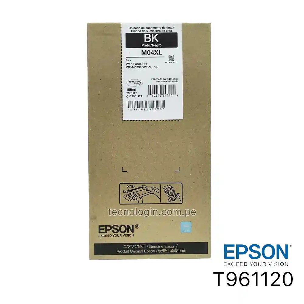 TINTA EPSON M04XL NEGRO WF M5299/M5799 10000 PAG T961120-AL