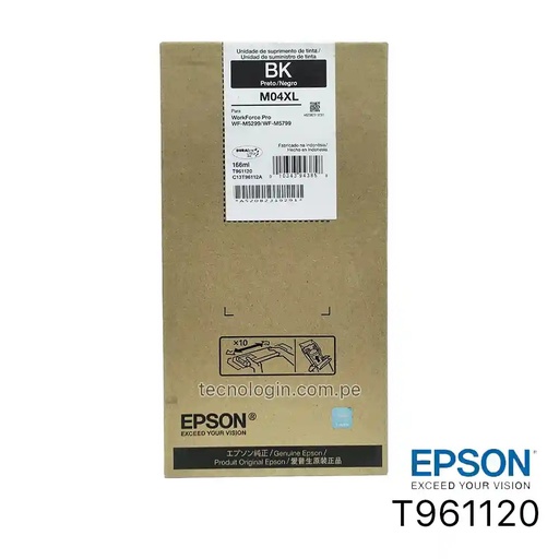 [T961120-AL] TINTA EPSON M04XL NEGRO WF M5299/M5799 10000 PAG T961120-AL