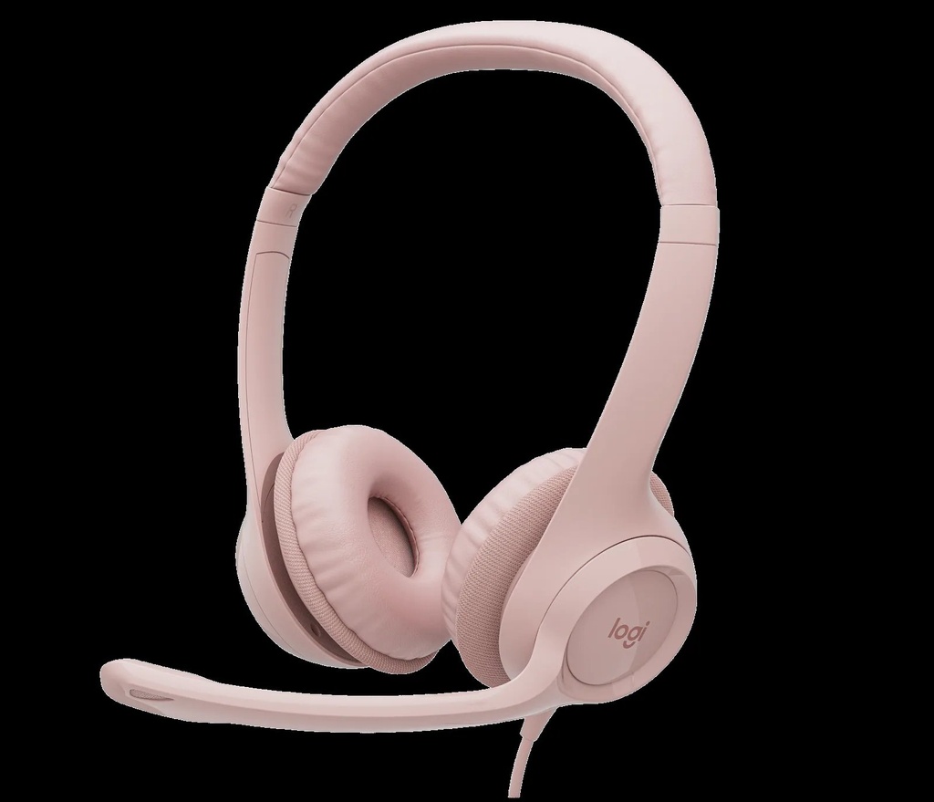 HEADSETS LOGITECH/H390 ROSADO /USB-A/MIC. CANCEL. RUIDO/CABLE 1.9M/100KHZ