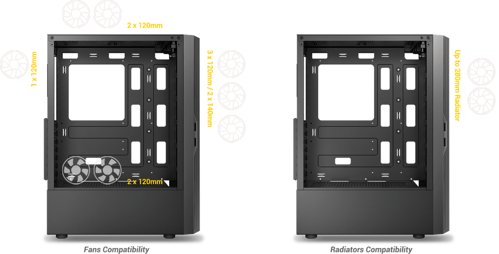 CASE ANTEC/AX20 EXTREME MID TOWER RBG 3X120MM FIXED FRONT 1X120MM FIXED REAR 1X120MM FIXED PSU