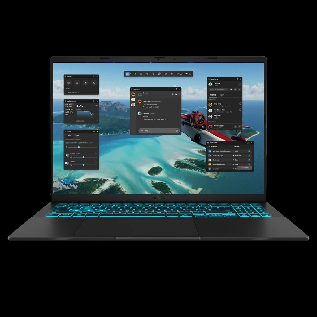 COMPUTADOR/ASUS V3607VU-RP148/CORE 5 210H/512G SSD/16GB DDR/RTX 4050 6G/16 WUXGA/NO OS/BLACK