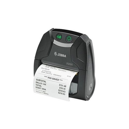 [ZQ32-A0E04TL-00] IMPRESORA ZEBRA TD PORTATIL ZQ320, BLUETOOTH,3 PULGADAS OUTDOOR